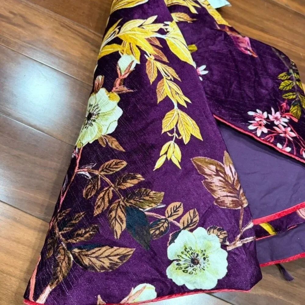 Anthropologie Mika Tree Skirt Floral Velvet NEW